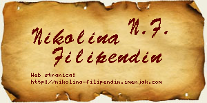 Nikolina Filipendin vizit kartica